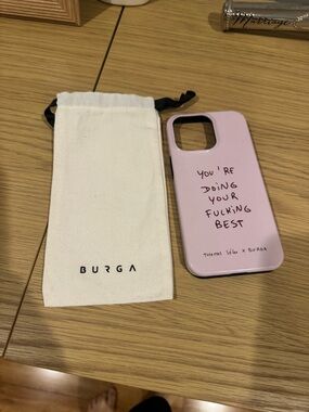 BURGA Pink 'You're Doing Your Best' Protective Phone Case